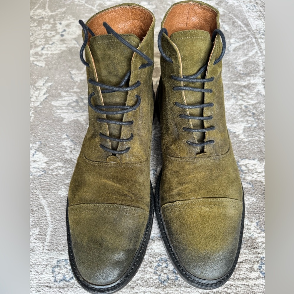 Rare Olive Green Color Frye Boots Men’s Size 10